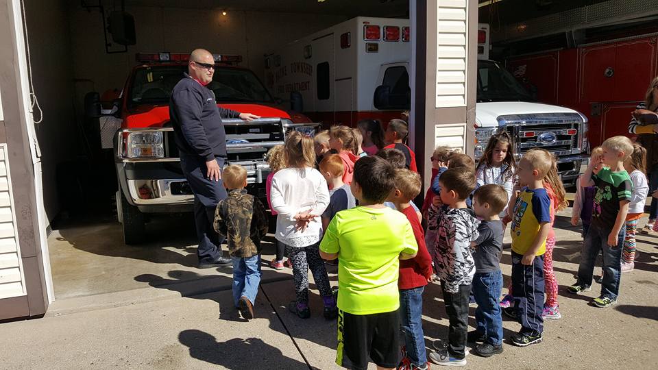 fire station visit with youngsters
